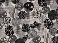 Wachstuch Hana tori schwarz Wachstuch Hana tori schwarz