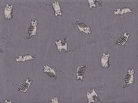 Wachstuch Katze Fabius grau Wachstuch Katze Fabius grau