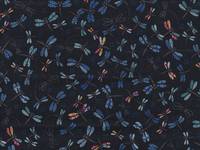 Wachstuch Libellen kasuri blau Wachstuch Libellen kasuri blau