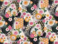 Wachstuch Kiku asanoha schwarz Wachstuch Kiku asanoha schwarz