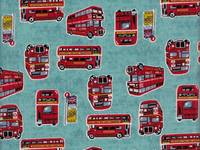 Wachstuch London Bus türkis Wachstuch London Bus türkis