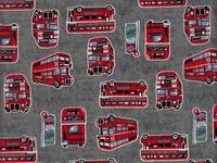 Wachstuch London Bus grau Wachstuch London Bus grau