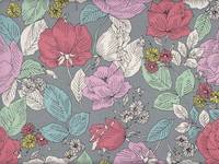 Wachstuch Blumenmeer grau Wachstuch Blumenmeer grau