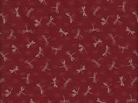 Wachstuch Libellen und Pfeil rot Wachstuch Libellen und Pfeil rot