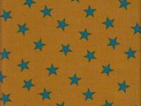 Wachstuch Sterne senfgelb Wachstuch Sterne senfgelb