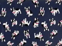 Wachstuch Boston Terrier blau Wachstuch Boston Terrier blau