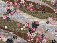 Wachstuch Sakura asanoha grau grün Wachstuch Sakura asanoha grau grün