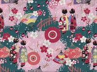 Wachstuch Maiko klein petrol Wachstuch Maiko klein petrol