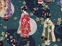 Wachstuch Maiko groß petrol Wachstuch Maiko groß petrol