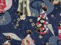 Wachstuch Maiko groß blau Wachstuch Maiko groß blau