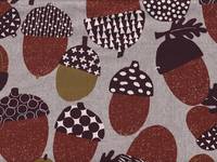 Wachstuch Eicheln beige Wachstuch Eicheln beige