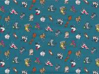 Wachstuch Tier türkis Wachstuch Tier türkis