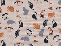 Wachstuch Katzen natur Wachstuch Katzen natur