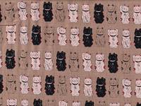 Wachstuch Maneki neko beige Wachstuch Maneki neko beige