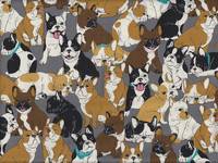 Wachstuch Hundehaufen grau Wachstuch Hundehaufen grau