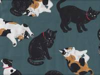 Wachstuch Katzen türkis Wachstuch Katzen türkis