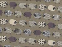 Wachstuch Schafe hellbraun Wachstuch Schafe hellbraun