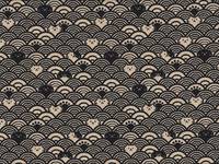 Wachstuch Wagara Neko klein schwarz Wachstuch Wagara Neko klein schwarz