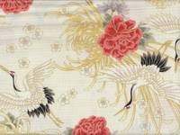 Wachstuch Kranich & Kiku creme Wachstuch Kranich & Kiku creme