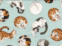 Wachstuch Resting Cats mint Wachstuch Resting Cats mint