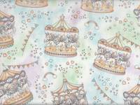 Wachstuch Karussell hellblau Wachstuch Karussell hellblau