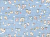 Wachstuch Katzenwäsche hellblau Wachstuch Katzenwäsche hellblau