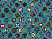 Wachstuch Apfel türkis Wachstuch Apfel türkis