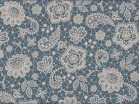 Wachstuch Lace Flower smoke blue Wachstuch Lace Flower smoke blue