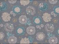 Wachstuch Blumen grau gold Wachstuch Blumen grau gold