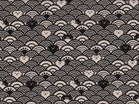 Wachstuch Wagara Neko schwarz Wachstuch Wagara Neko schwarz