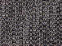 Wachstuch Seigaiha blau gold Wachstuch Seigaiha blau gold