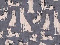 Wachstuch Yuwa Park of the dog gray Wachstuch Yuwa Park of the dog gray