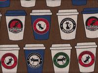 Wachstuch Coffee Cat braun Wachstuch Coffee Cat braun