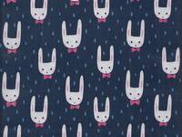 Wachstuch Hase blau Wachstuch Hase blau