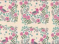 Wachstuch Blumen Vogel natur Wachstuch Blumen Vogel natur