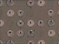 Wachstuch Schafe graubraun Wachstuch Schafe graubraun