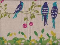 Wachstuch Echino Birdsong grün Wachstuch Echino Birdsong grün