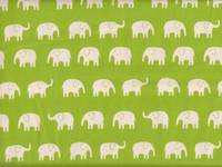 Wachstuch Elefanten groß weiß auf grün Wachstuch Elefanten groß weiß auf grün