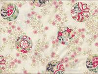 Wachstuch Sakura temari creme Wachstuch Sakura temari creme