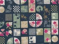 Wachstuch Modern - Sakura Patch petrol Wachstuch Modern - Sakura Patch petrol