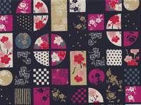 Wachstuch Modern - Sakura Patch navy Wachstuch Modern - Sakura Patch navy