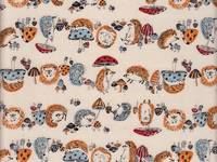 Wachstuch Igel weiß Wachstuch Igel weiß