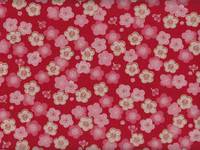 Wachstuch Ume Asanoha rot Wachstuch Ume Asanoha rot