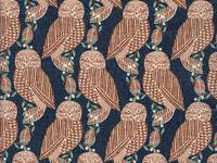 Wachstuch Eulen blau Wachstuch Eulen blau