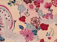 Wachstuch Kranich & Kiku creme Wachstuch Kranich & Kiku creme