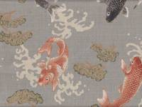 Wachstuch Koi & Matsu grau Wachstuch Koi & Matsu grau