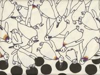 Wachstuch Pinguin groß schwarz Wachstuch Pinguin groß schwarz