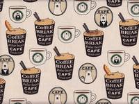 Wachstuch Coffee Bear natur Wachstuch Coffee Bear natur