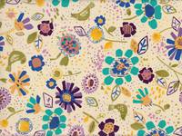 Wachstuch Blumen & Vogel Wachstuch Blumen & Vogel