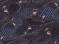 Wachstuch Hasen Wellen lila Wachstuch Hasen Wellen lila